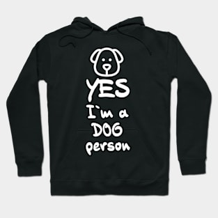 YES, I`m a DOG person Cool Cartoon Style Gift Idea for Dog Lovers Hoodie